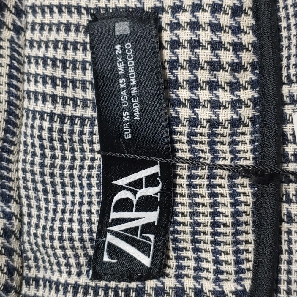 NWOT ZARA Gray houndsthooth oversized overshirt coat blazer jacket - Picture 6 of 12